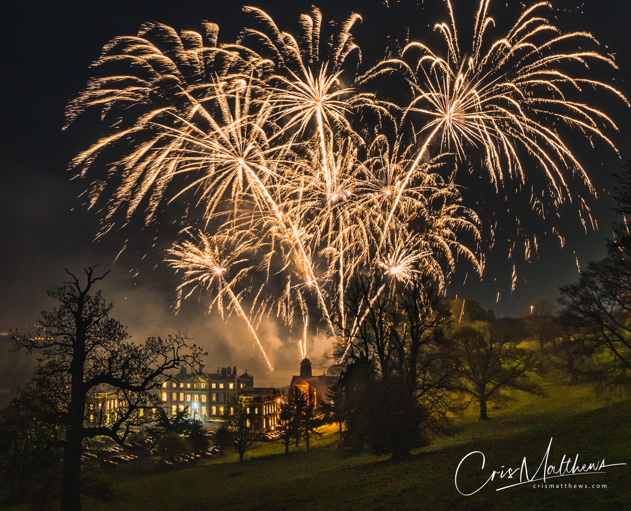 Hawkston_Hall_Wedding_Fireworks_Cris_Matthews_Photography-001 Hawkstone Hall Wedding Fireworks